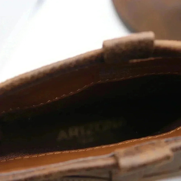 ANKLE BOOTS SIZE 7M ARIZONA WOMENS BOOTIE, BROWN MEMORY FOAM, BLOCK HEEL - Picture 7 of 10